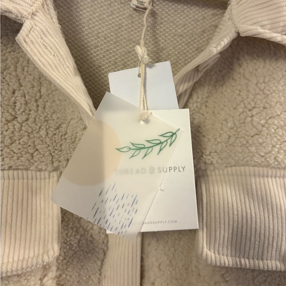 Thread & Supple Size Large Teddy Fleece Shacket Jacket New With Tags - Picture 4 of 8